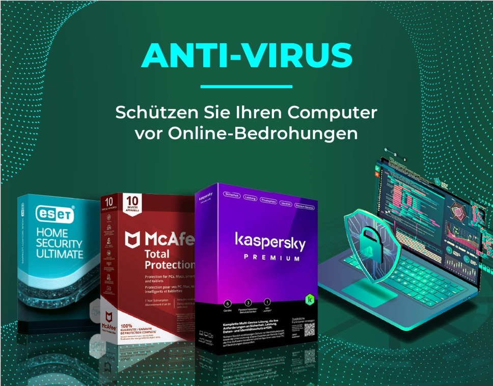 Antivirus-Banner Desktop und Mobile