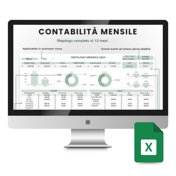 Template Excel Contabilità Aziende - immagine 2