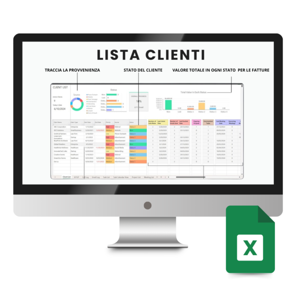 Template Excel Client Tracker